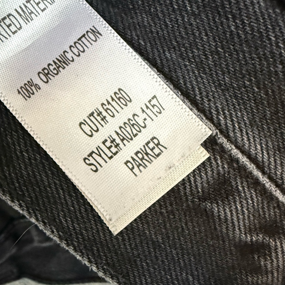 Agolde Parker Distressed Black Grey Denim Shorts Size 28 ✨Like New, Retail $145 - Picture 2 of 7